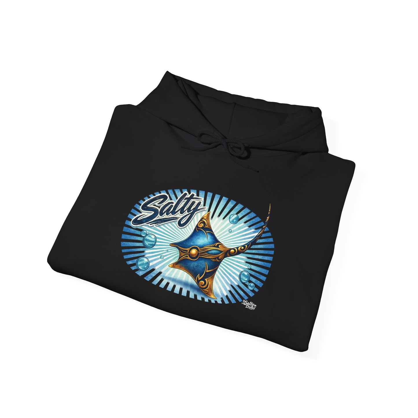 Salty Manta Ray Hoodie — Retro Surf Beach Vibes Sweatshirt