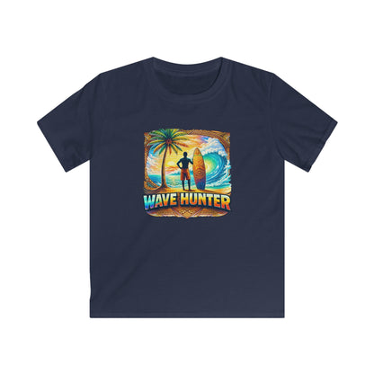 Kids Tee — "Wave Hunter" Surf Graphic Beach Shirt