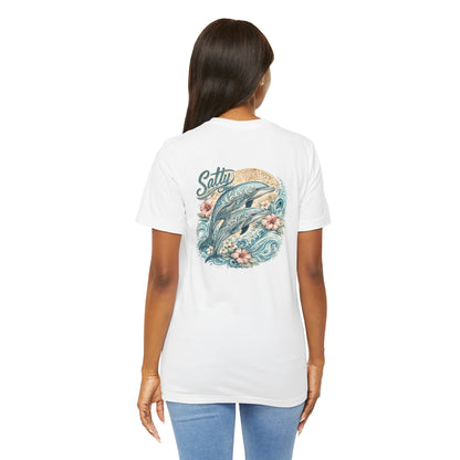 Dolphin Salty Ocean Tee — Coastal Surf Graphic T-Shirt