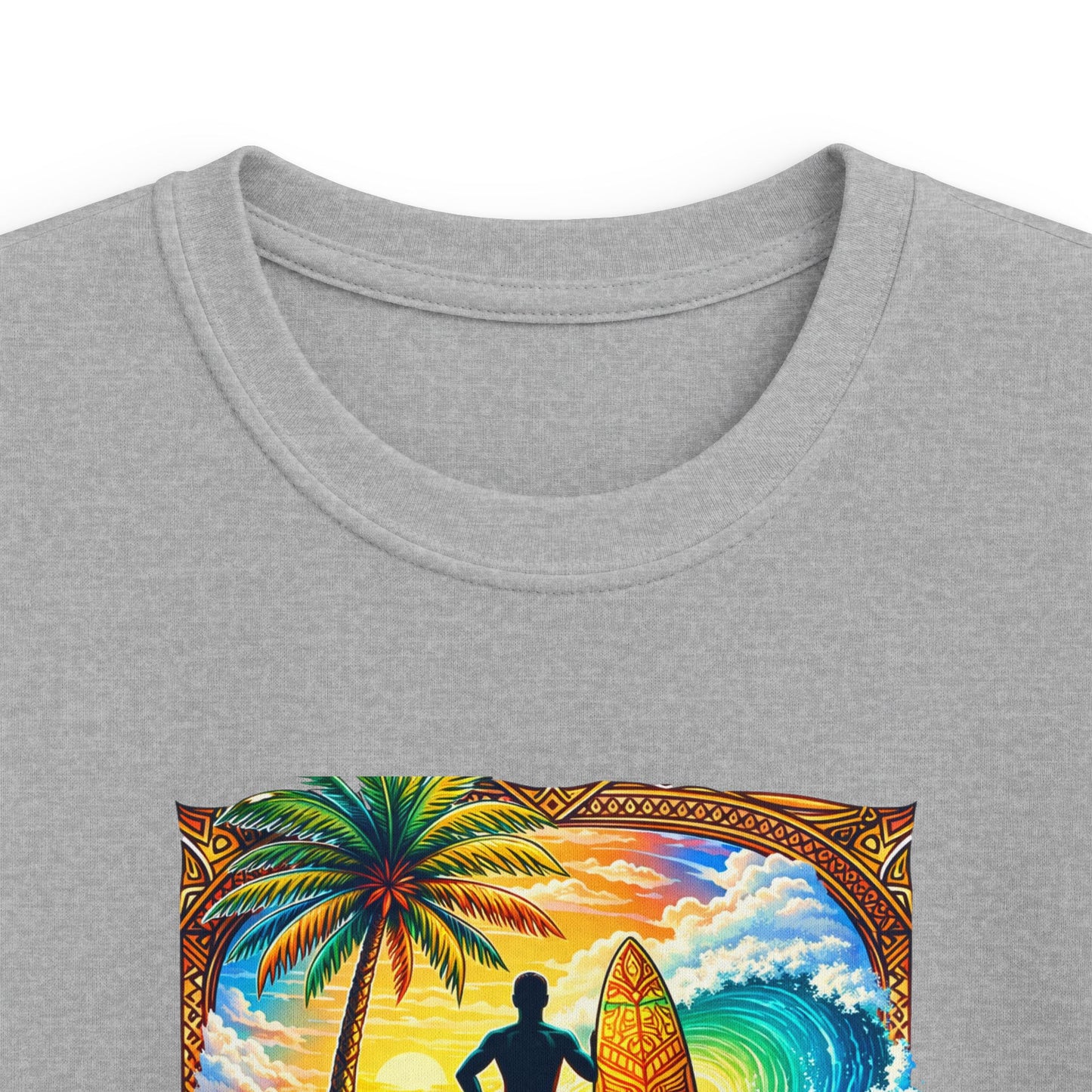 Kids Tee — "Wave Hunter" Surf Graphic Beach Shirt