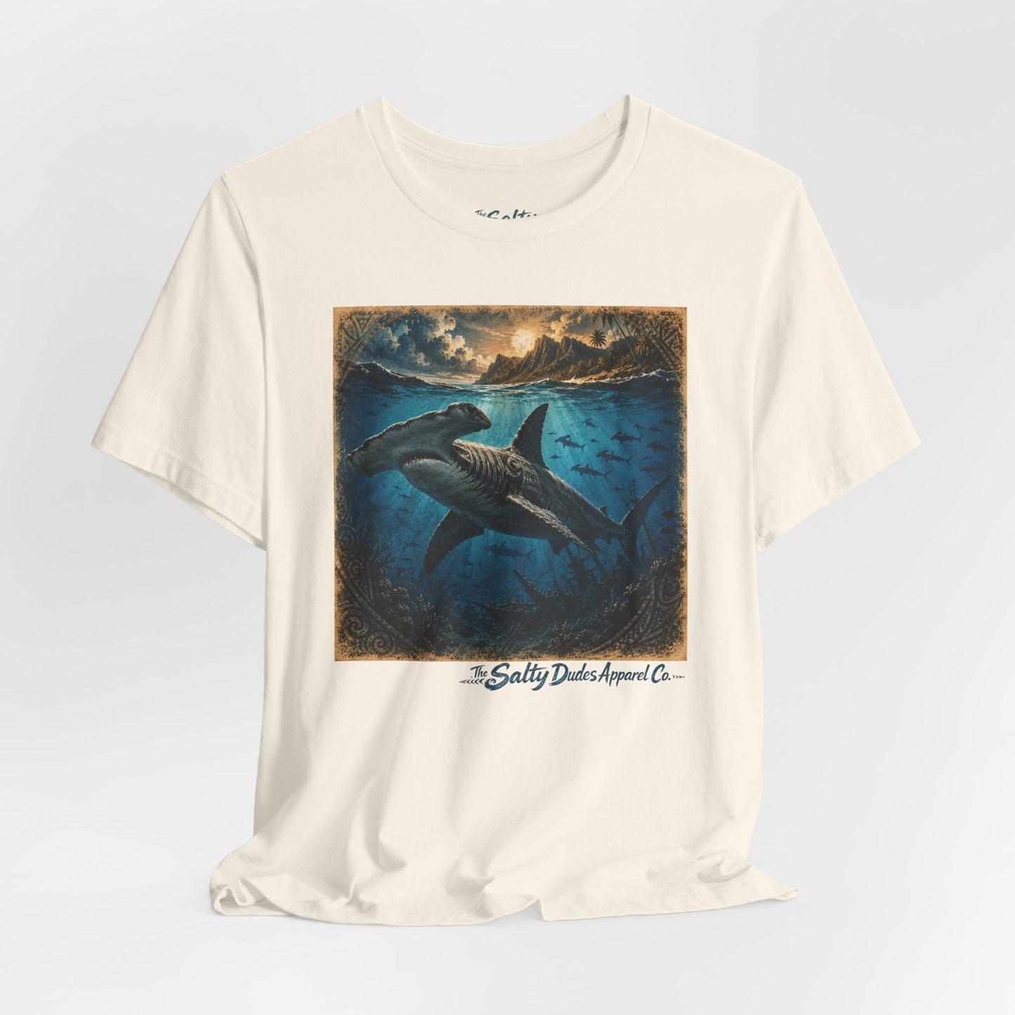 Whale Sunset Graphic Tee — Ocean Life Shark Illustration Shirt