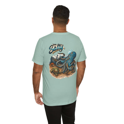 Salty Octopus Shipwreck T-Shirt | Nautical Sea Creature Tee