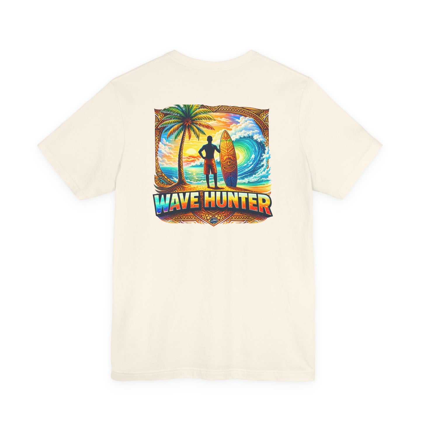 Wave Hunter Surf T‑Shirt — Tropical Surfing Graphic Tee ("Wave Hunter")