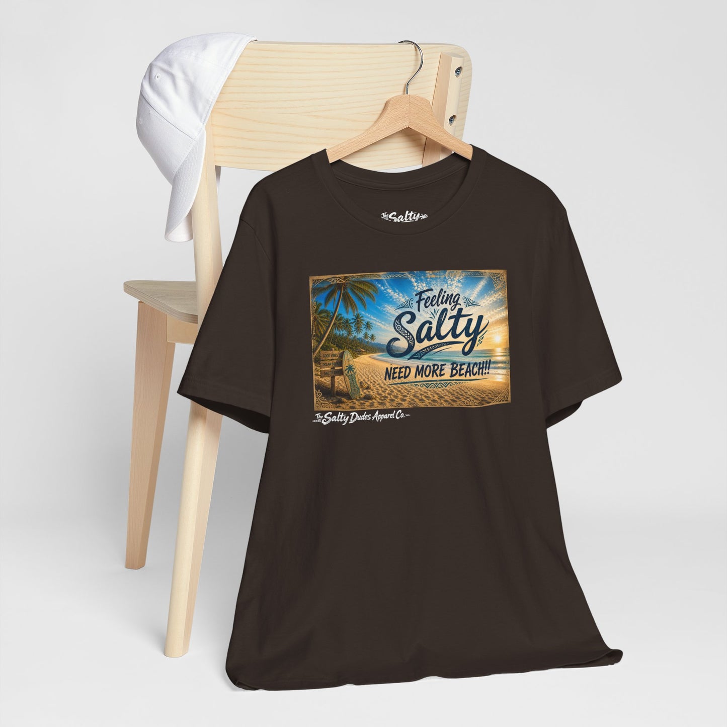 Feeling Salty Beach T-Shirt — "Need More Beach" Tropical Sunset Tee