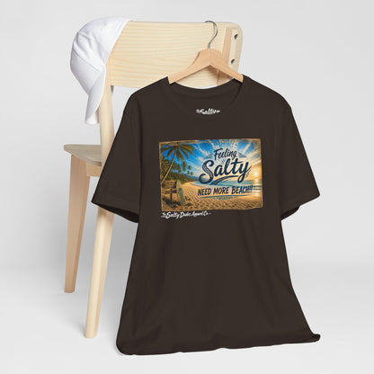 Feeling Salty Beach T-Shirt — "Need More Beach" Tropical Sunset Tee