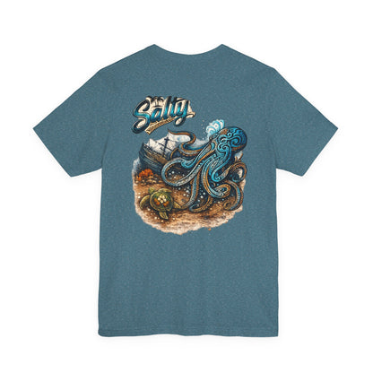 Salty Octopus Shipwreck T-Shirt | Nautical Sea Creature Tee