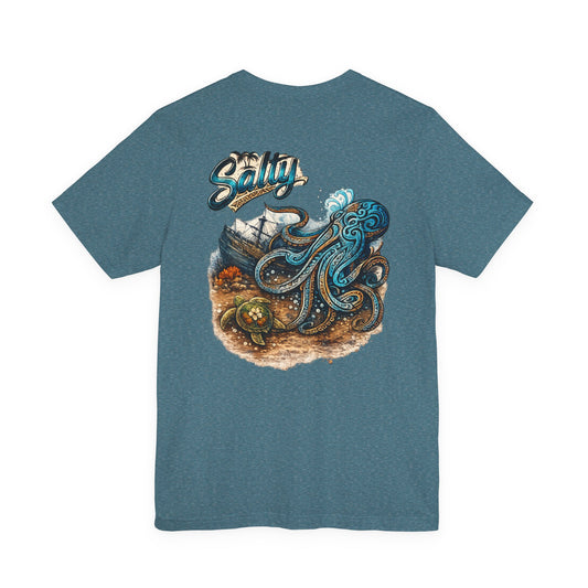 Salty Octopus Shipwreck T-Shirt | Nautical Sea Creature Tee