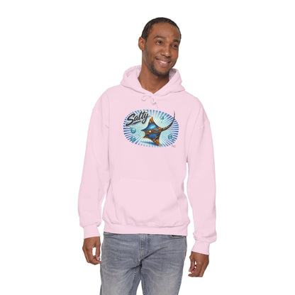 Salty Manta Ray Hoodie — Retro Surf Beach Vibes Sweatshirt