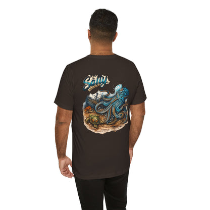 Salty Octopus Shipwreck T-Shirt | Nautical Sea Creature Tee