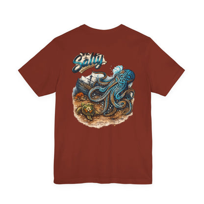 Salty Octopus Shipwreck T-Shirt | Nautical Sea Creature Tee