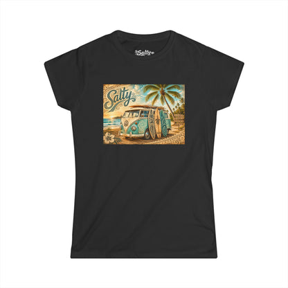 Women's VW Bus Surf Tee — Classic Beach Vibe