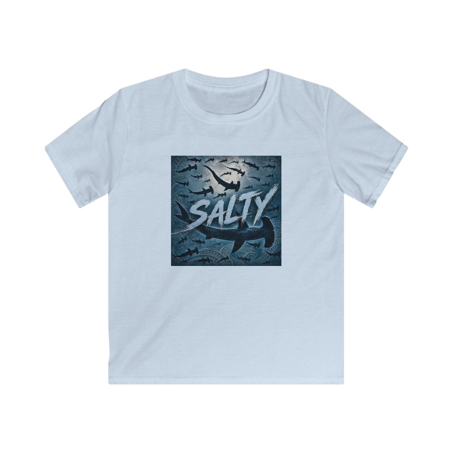 Kids 'SALTY' Shark Tee - Funny Ocean Beach Shirt for Boys & Girls