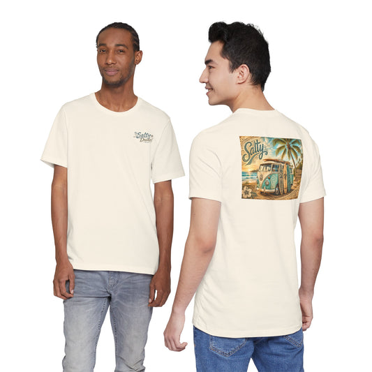 Vintage Surf Van T‑Shirt – 'Salty' Beach Retro Graphic Tee