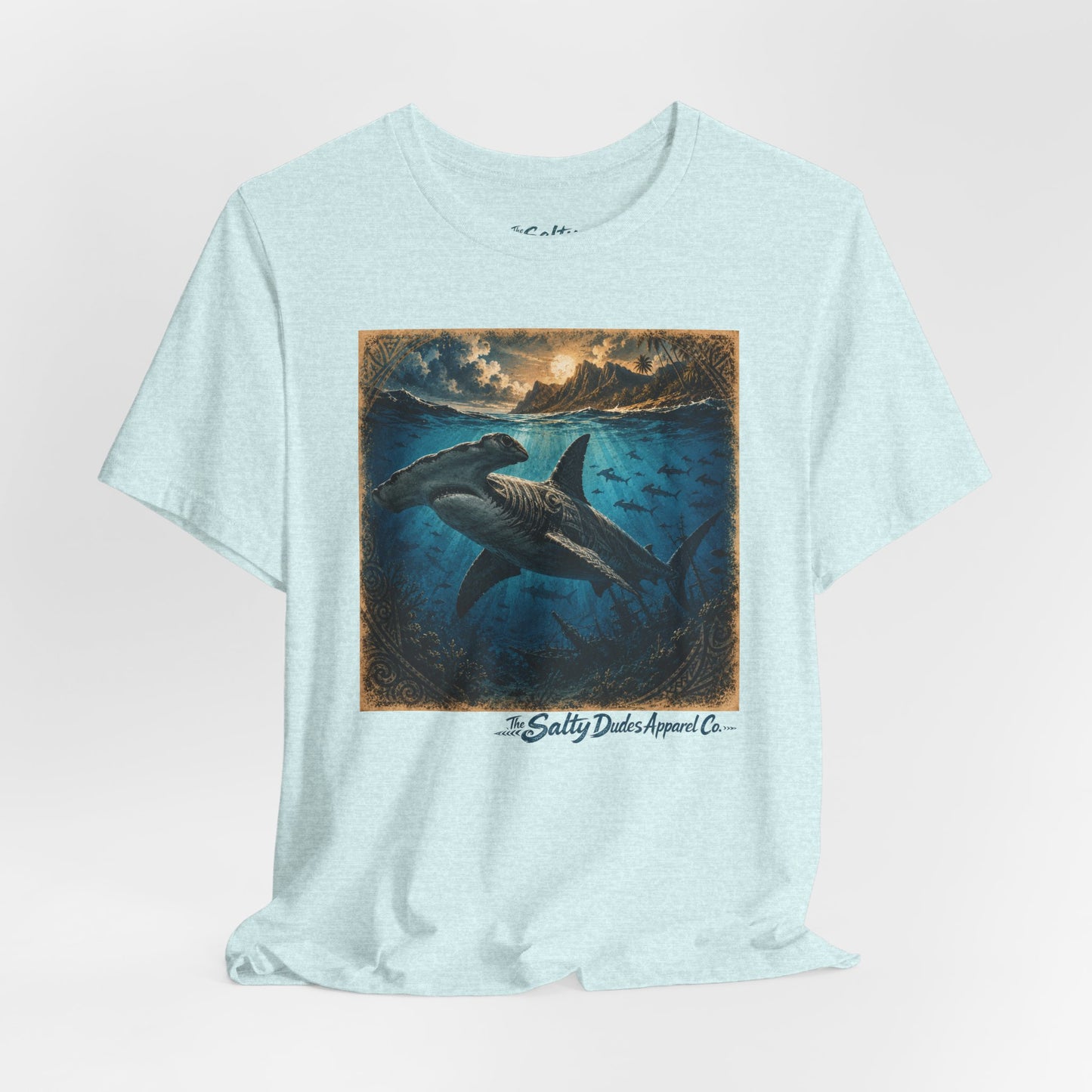 Whale Sunset Graphic Tee — Ocean Life Shark Illustration Shirt