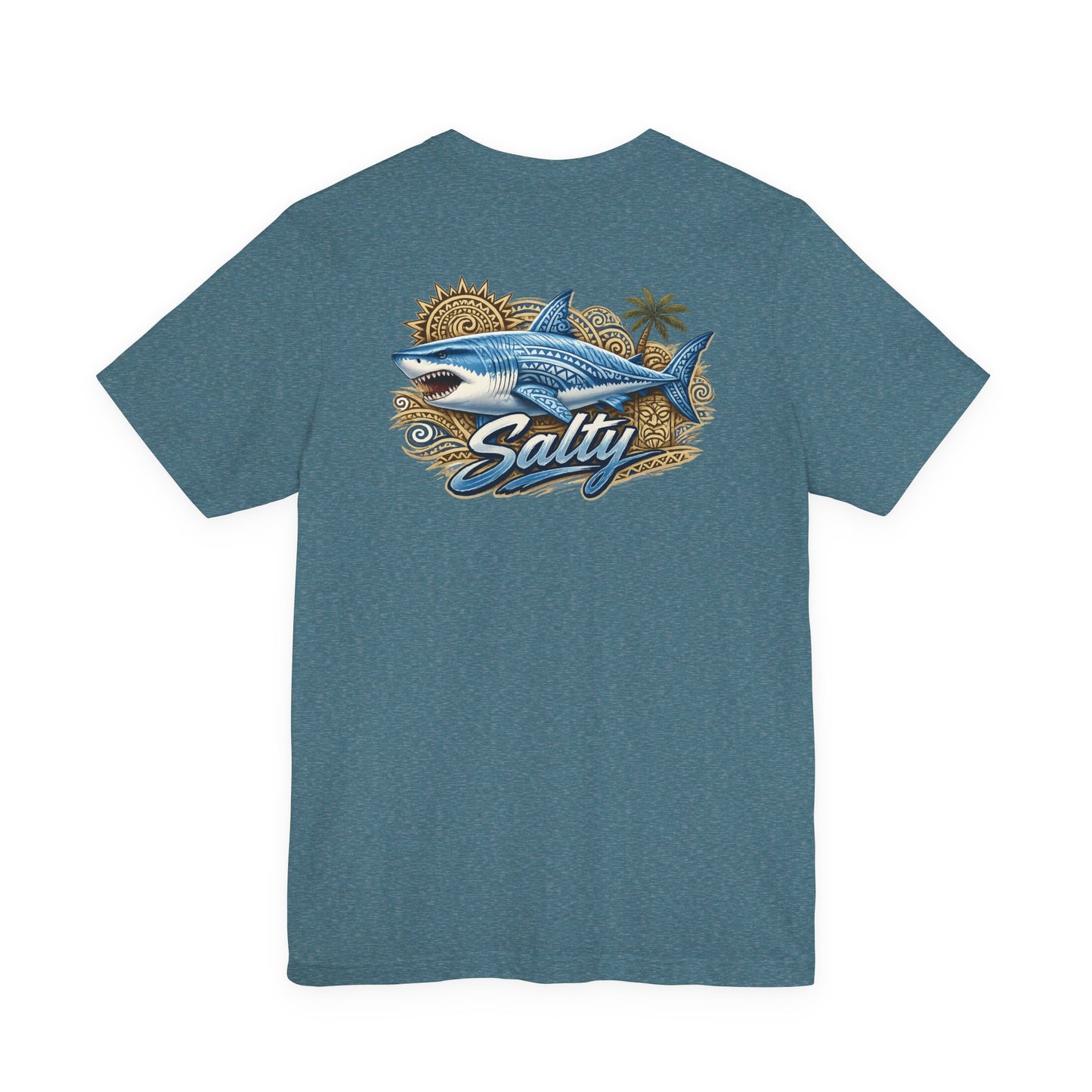 Salty Shark Tee | Shark Graphic T-Shirt, Coastal Beach Design