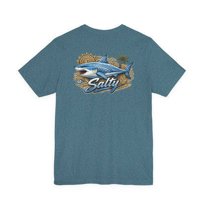 Salty Shark Tee | Shark Graphic T-Shirt, Coastal Beach Design