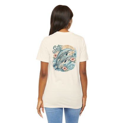 Dolphin Salty Ocean Tee — Coastal Surf Graphic T-Shirt