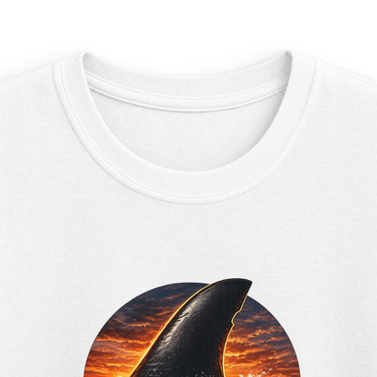 Kids Tee - 'Salty' Shark Fin Sunset Graphic Shirt