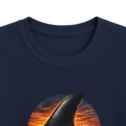 Kids Tee - 'Salty' Shark Fin Sunset Graphic Shirt