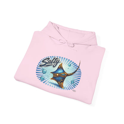 Salty Manta Ray Hoodie — Retro Surf Beach Vibes Sweatshirt